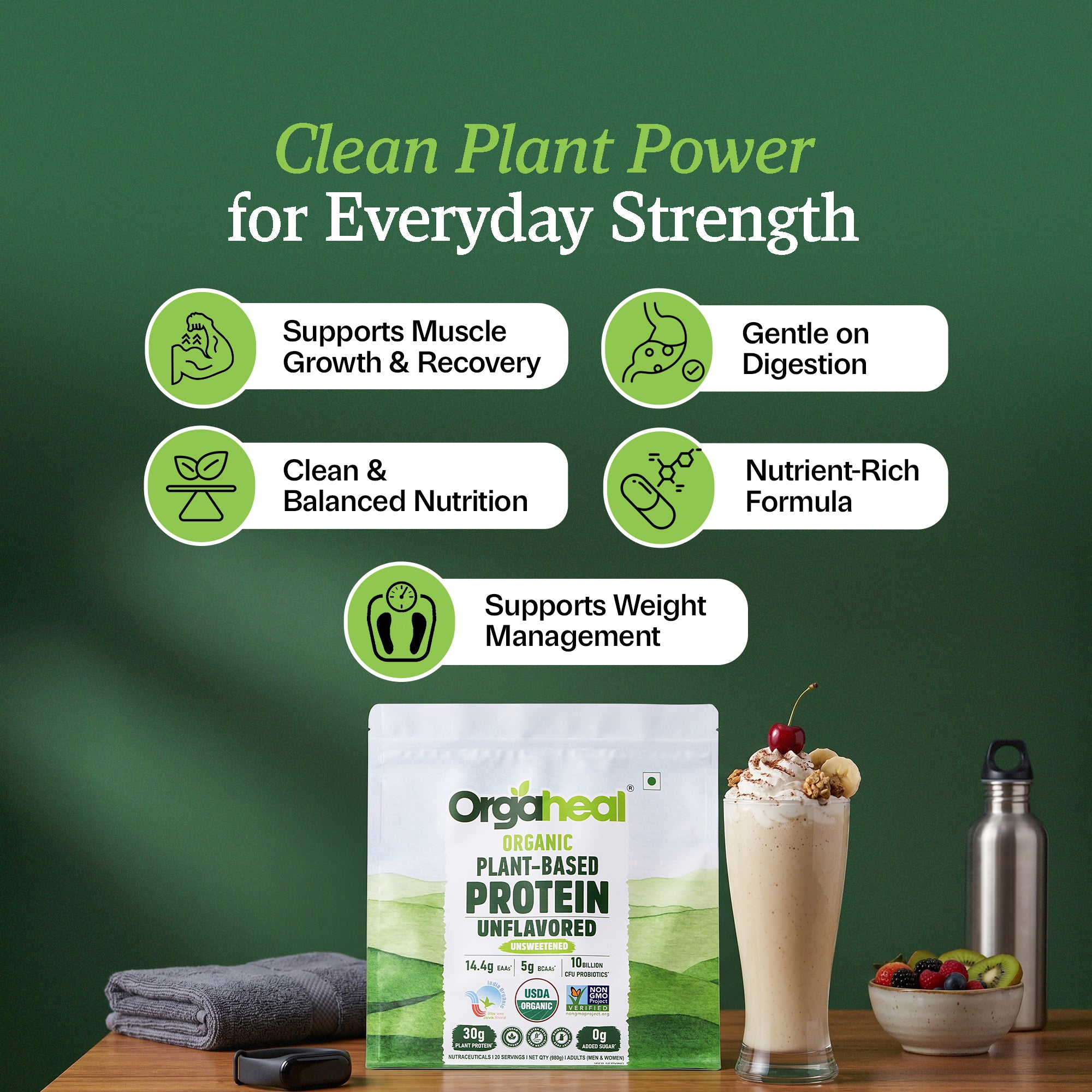 Organic Plant Protein + Organic MCT Oil