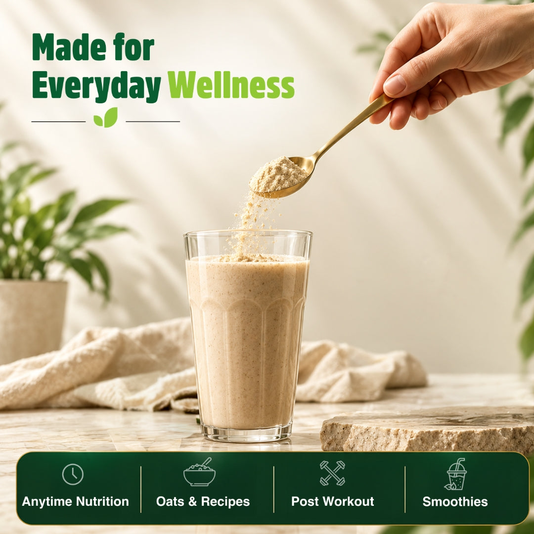 Orgaheal unflavored plant protein shake made for everyday wellness anytime nutrition post workout smoothies