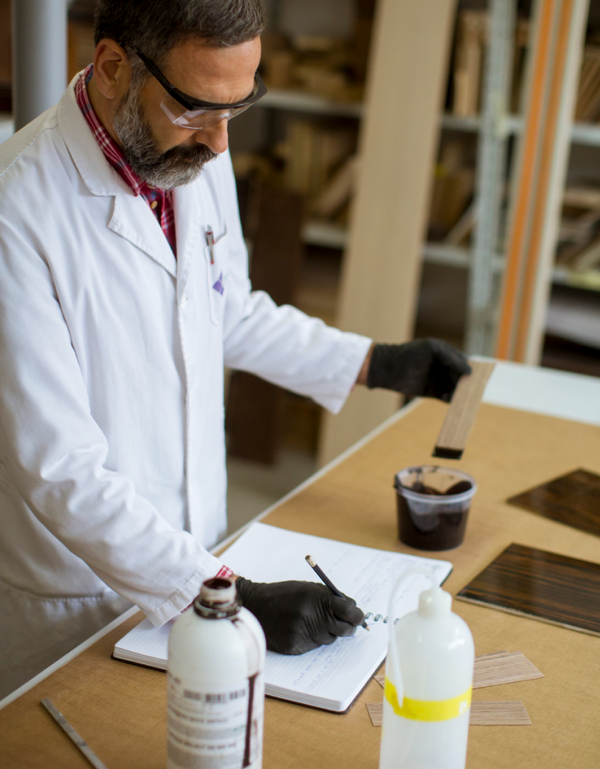 Orgaheal lab technician conducting quality testing and documentation process