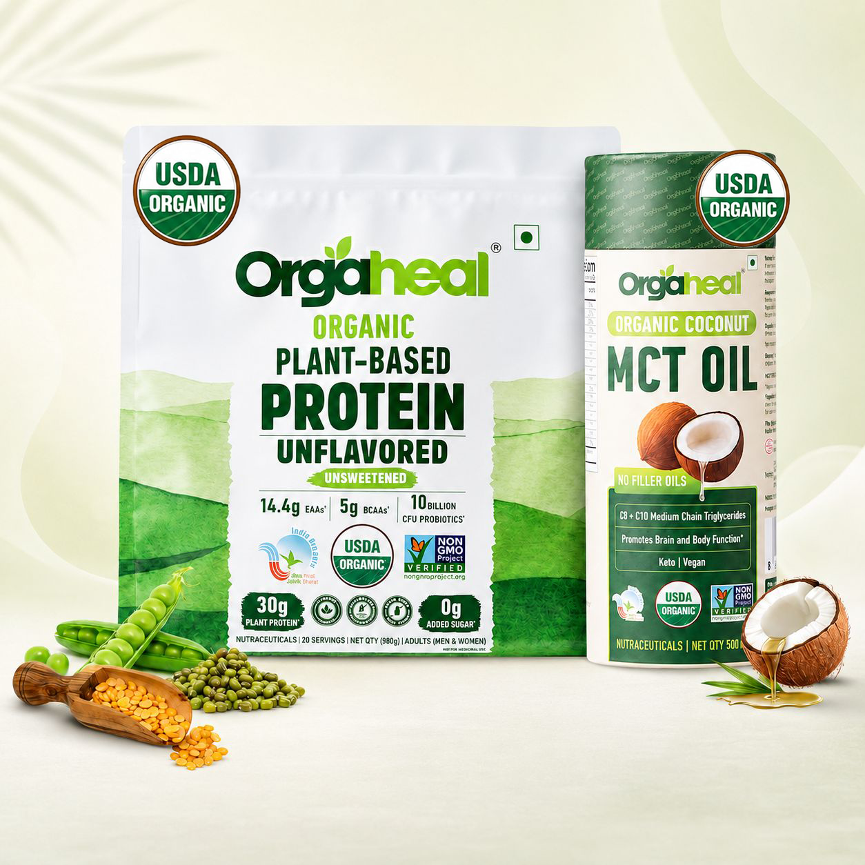 Organic Plant Protein + Organic MCT Oil